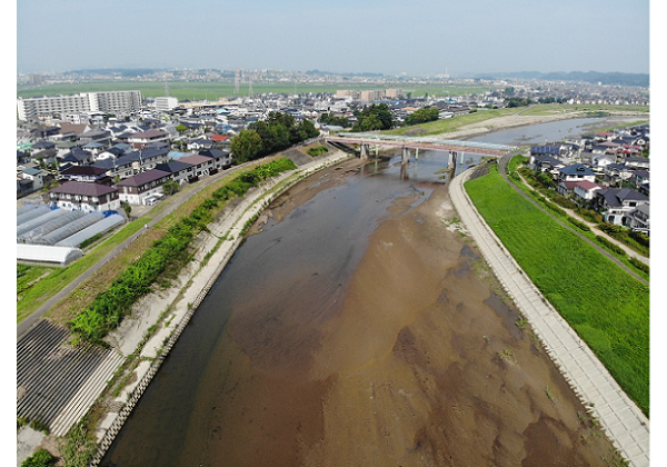 七北田川河道掘削